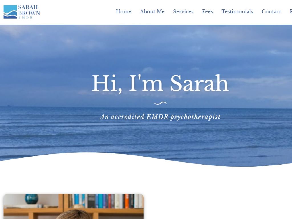 Sarah Brown EMDR Homepage Screenshot